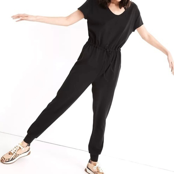 New Madewell MWL Breeze Drawstring Jumpsuit Black - Picture 1 of 11